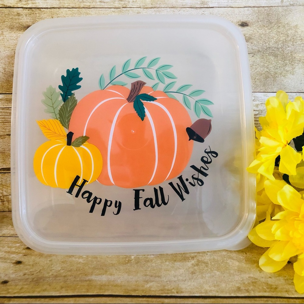 “Happy Fall Wishes” Large Storage Container - Picture 3 of 4